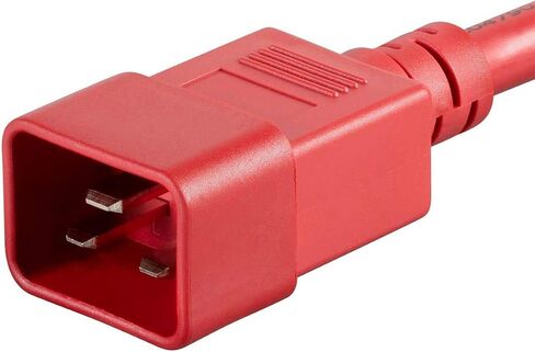 Monoprice Heavy Duty Extension Cord - 3 Feet - Black | IEC 60320 C20 to IEC 60320 C19, for Powering Servers, Routers, & Other High-Output Network Devices in Kuwait