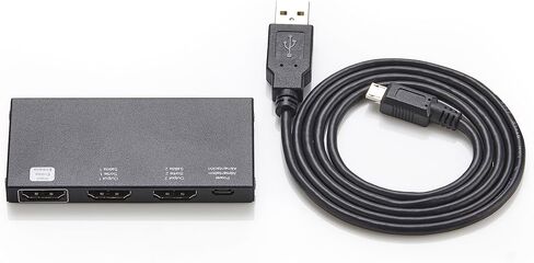 Amazon Basics HDMI Splitter 1 in 2 Out for Dual Monitors, 4K@60Hz, Mirror Only, Black in Saudi Arabia