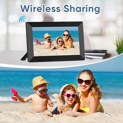 WiFi Digital Picture Frame 10.1 Inch Smart Digital Photo Frame with IPS Touch Screen HD Display, 16GB Storage Easy Setup to Share Photos or Videos Anywhere via Free Frameo in Saudi Arabia