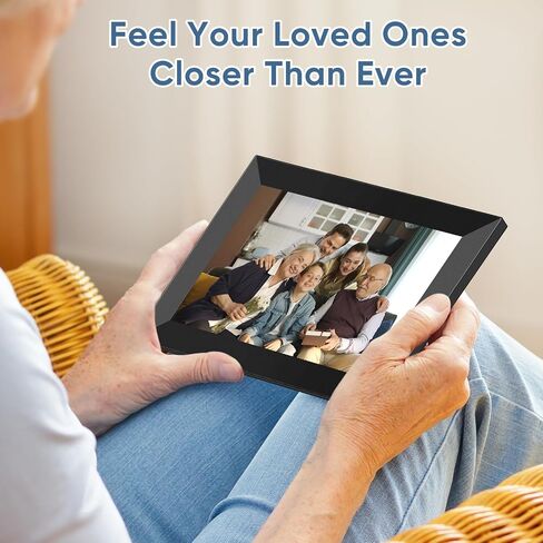 WiFi Digital Picture Frame 10.1 Inch Smart Digital Photo Frame with IPS Touch Screen HD Display, 16GB Storage Easy Setup to Share Photos or Videos Anywhere via Free Frameo in Saudi Arabia