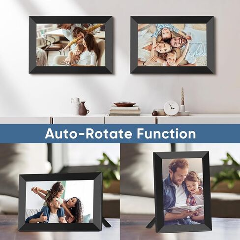 WiFi Digital Picture Frame 10.1 Inch Smart Digital Photo Frame with IPS Touch Screen HD Display, 16GB Storage Easy Setup to Share Photos or Videos Anywhere via Free Frameo in Saudi Arabia
