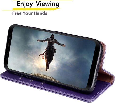 SUANPOT لهاتف Samsung Galaxy S9+ / S9 Plus 6.2 (Non S9 5.8") حافظة محفظة جلدية مع حامل بطاقة الائتمان RFID، غطاء هاتف خلوي قابل للطي من البولي يوريثان وجيب مقاوم للصدمات للرجال والنساء باللون الأسود in Kuwait
