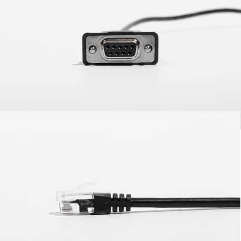 LIANSHU Nexstar RS 232 كابل واجهة الكمبيوتر (RS 232 DB9Pin أنثى إلى RJ11 4P4C) L = 6FT أسود (2 حزمة) in Kuwait