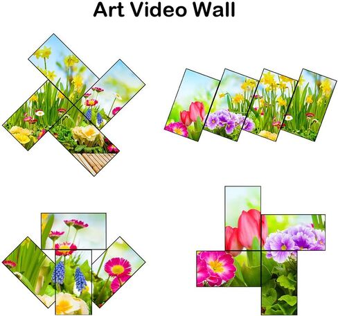 ايزدفي معالج حائط فيديو سحري ذكي بـ 4 قنوات لجدار التلفزيون 1x4 4x1 1x3 3x1 وجدار فيديو فني خاص يدعم 0~360 درجة وشاشة بكسل الى بكسل 4K (يعمل فقط مع كمبيوتر ويندوز 10/11) in Kuwait