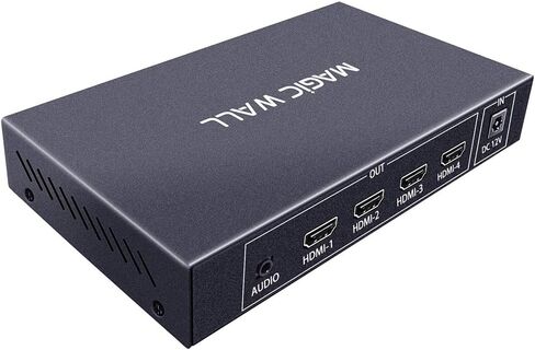 ايزدفي معالج حائط فيديو سحري ذكي بـ 4 قنوات لجدار التلفزيون 1x4 4x1 1x3 3x1 وجدار فيديو فني خاص يدعم 0~360 درجة وشاشة بكسل الى بكسل 4K (يعمل فقط مع كمبيوتر ويندوز 10/11) in Kuwait