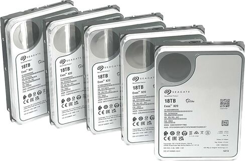 Seagate Exos X20 18TB SATA 6Gb/s 7200RPM 3.5" 5-Pack Enterprise HDD - ST18000NM003D (Renewed) in Saudi Arabia