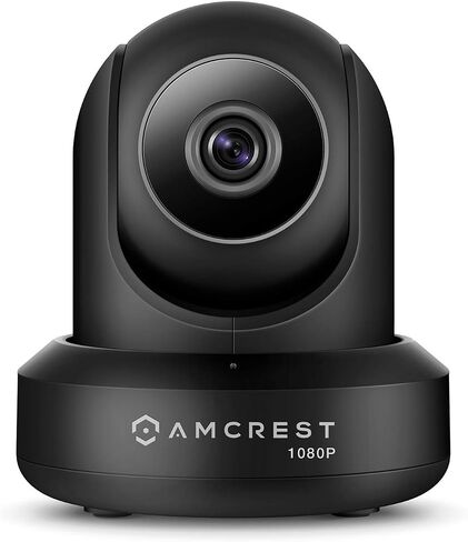 كاميرا Amcrest الجديدة 1080 بكسل واي فاي داخلية، كاميرا أمان منزلية بدقة 2 ميجابكسل، تتبع تلقائي، كشف الحركة والصوت، وضع الخصوصية، توافق محسن مع المتصفح، H.265، حديث ثنائي الاتجاه IP2M-841B-V3 (أسود) in Kuwait