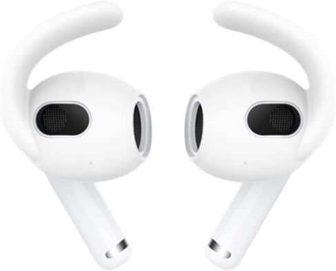 ALXCD Ear Hooks Compatible with AirPods 3 3rd Gen, 1 Pair Anti-Slip Adjustable Soft TPU Earhook, 2 Pairs Silicon Ear Tips Hook, 1 Pair Silicon Ear Hook, Compatible with AirPods 3, 1ch+1h+2s, Black in Kuwait
