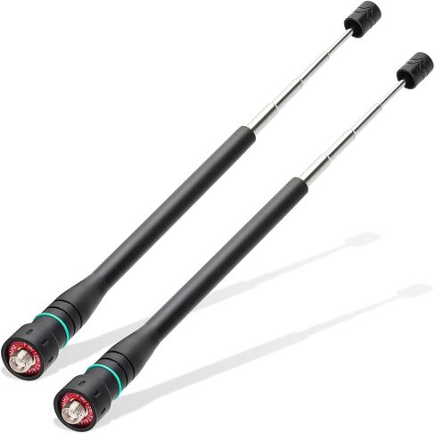 2 Pack ABBREE AR-775 18.9 Inch Retractable/Telescopic SMA-Female VHF UHF 144/430MHz Dual Band Antenna for Baofeng UV-5R UV-82 UV-9R BF-888S BF-F8HP Ham Two Way Radio in Kuwait