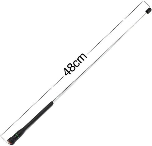 2 Pack ABBREE AR-775 18.9 Inch Retractable/Telescopic SMA-Female VHF UHF 144/430MHz Dual Band Antenna for Baofeng UV-5R UV-82 UV-9R BF-888S BF-F8HP Ham Two Way Radio in Kuwait