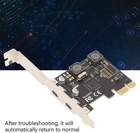 PCI E Type C Expansion Card, 2 Ports 5Gbps USB C PCI Express Controller Card with Independent Stabilizing Capacitor, Protection Protection for PC Motherboard in Saudi Arabia