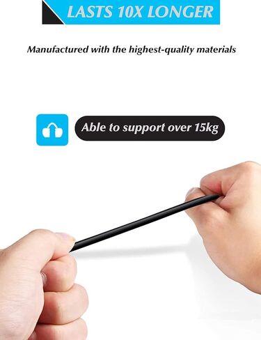 كابل USB إلى Micro USB، 3 عبوات بطول 6 أقدام شحن سريع USB 2.0 A ذكر إلى Micro B سلك شاحن مزامنة لأجهزة Android وSamsung وLG وHTC وMotorola وNokia وMP3 والكاميرا - أبيض in Kuwait