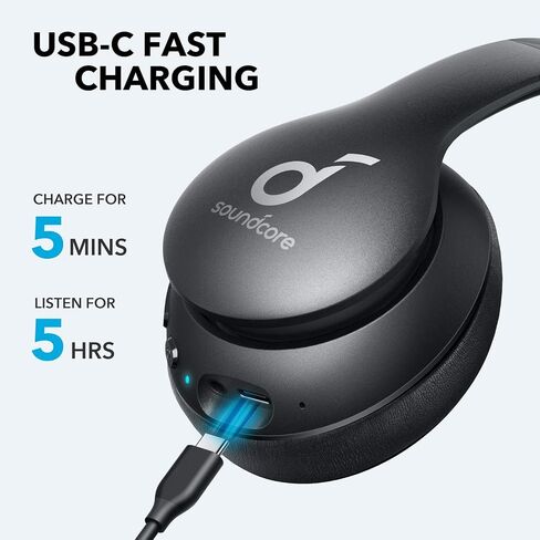 سماعات رأس Anker Soundcore Life 2 Neo اللاسلكية، سماعة رأس بلوتوث لاسلكية فوق الأذن (متجددة) in Kuwait