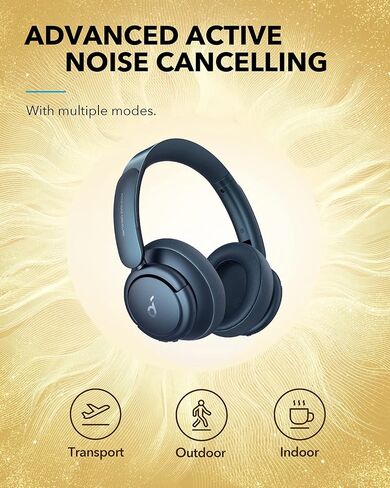 Soundcore by Anker Life Q35 Multi Mode Active Noise Cancelling Headphones, Bluetooth Headphones with LDAC for Hi Res Wireless Audio, 40H Playtime, Comfortable Fit, Clear Calls, for Home, Work(Renewed) in Saudi Arabia