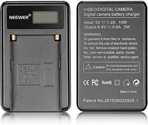 Neewer® Micro USB Battery Charger + 2-Pack 2600mAh NP-F550/570/530 Replacement Batteries for Sony HandyCams, Neewer Nanguang CN-160,CN-216,CN-126 LED Light, Polaroid On-Camera Video Lights in Saudi Arabia