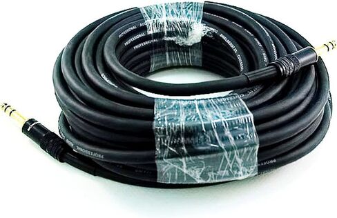 Monoprice 1/4-Inch TRS Male to 1/4-Inch TRS Male Cable - 1.5 Feet- Black, 16AWG, Gold Plated - Premier Series in Kuwait