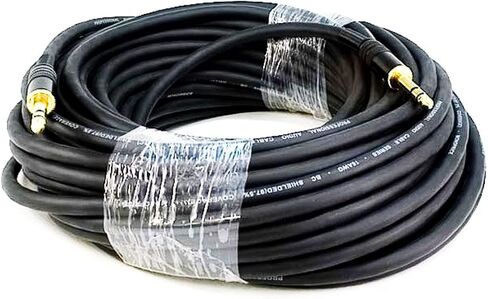 Monoprice 1/4-Inch TRS Male to 1/4-Inch TRS Male Cable - 1.5 Feet- Black, 16AWG, Gold Plated - Premier Series in Kuwait