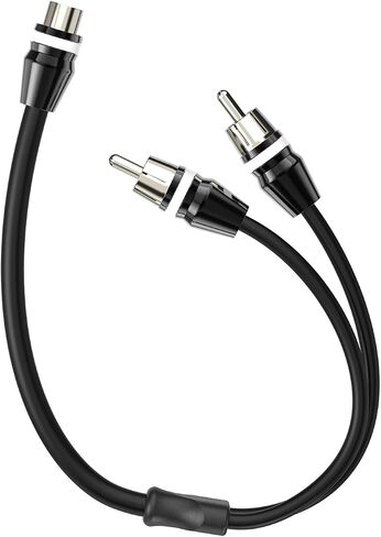 1ft RCA 1 Female to 2 Male Audio Speaker Y Adapter Splitter Cable in Kuwait