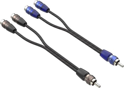 ROCKRIX 0.6ft 2 Female to 1 Male RCA Y Adapter Splitter Connector Cable (2 Pack) in Kuwait