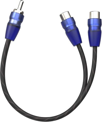 ROCKRIX 0.6ft 2 Female to 1 Male RCA Y Adapter Splitter Connector Cable (2 Pack) in Kuwait