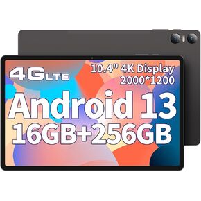 تابلت TECLAST Android 13 مقاس 10.4 بوصة، T40Air 16GB+256GB Tablet، 1TB توسيع، معالج ثماني النواة Android Tablet، 2000 * 1200 FHD، 2.4G/5G WiFi، 7200mAh، شاحن PD سريع، GPS، كاميرا مزدوجة 5MP+13 MP in Kuwait