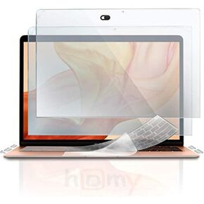homy Full Protection Kit for New MacBook Pro 16.2 inch Film 2021-2023: 2X Premium Matte Screen Protector, Ultra-Thin Keyboard Cover, Dust Plugs, Webcam Slide Cover, for A2485 A2780 M1 M2 Pro, Max