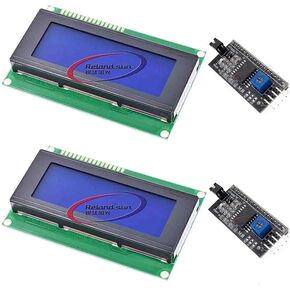 2 مجموعة LCD HD44780 2004 4x20 المسلسل LCD أسود حرف الأزرق الخلفية عرض مجلس IIC PCF8574T I2C محول محول in Kuwait