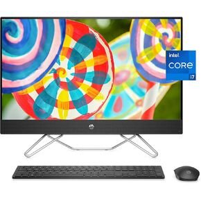 حزمة كمبيوتر HP All-in-One، شاشة FHD Micro-Edge مقاس 27 بوصة، معالج Intel Core i7 من الجيل الثاني عشر، رسومات Iris X، ذاكرة وصول عشوائي سعتها 12 جيجابايت، محرك أقراص SSD سعة 256 جيجابايت، نظام تشغيل Windows 11 Pro، Wi-Fi (27-cb1072، 2022) ) (متجدد) in Kuwait