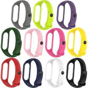سوار ساعة KOMI متوافق مع Xiaomi Mi Band 7، سوار بديل من السيليكون لـ Mi Band 6 Mi Band 5، سوار معصم رياضي قابل للتعديل للنساء والرجال