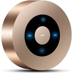 Smart LED Touch Play Bluetooth Speaker Portable Wireless Speakers with HD Sound / 12-Hour Playtime/Bluetooth 5.0 / Micro SD Support, for iPhone/ipad/Samsung/Tablet/Laptop/Notebook (Gold)
