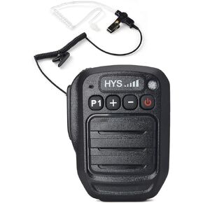 HYS Bluetooth Microphone for Zello App, Wireless Mic with PTT – IP66 Waterproof, Type-C Charge, 1000mAh Battery& Smart Controls, 3.5mm Audio Port for iOS and Android with Listen Only Earpiece in Kuwait