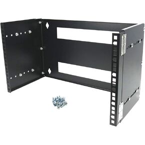 CNAweb 6U 19-Inch Hinged Extendable Wall Mount Bracket Collapsible Network Equipment Rack - Black in Kuwait