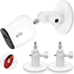 HOLACA Screwless Wall Mount Kit for Arlo Pro 4 Arlo Pro 3 Arlo Ultra Arlo Pro 2 eufyCam, Easy to Install, No Tools Needed, No Mess, No Drilling, Strong Adhesive Mount,2PACK (Black)