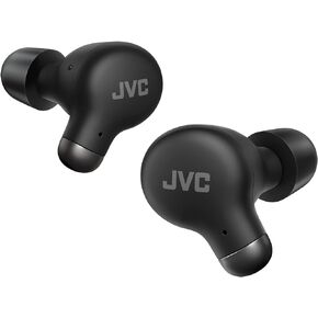سماعات أذن JVC Marshmallow النشطة بخاصية إلغاء الضوضاء اللاسلكية الحقيقية، عمر بطارية طويل (يصل إلى 28 ساعة)، صوت مع مشغل نيوديميوم، بما في ذلك سماعات أذن من الإسفنج الذكي - HAA25TB أسود، صغير الحجم in Kuwait