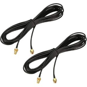 uxcell Antenna Extension Cable RP-SMA Male to RP-SMA Female Low Loss RG174 for Ham Radio, Antenna, Wireless LAN Devices 25 ft 2pcs in Saudi Arabia