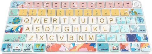 Keyboard Cover Skin for 2021 Apple iMac Magic Keyboard (Model: A2449) with Touch ID, Cute Printing Waterproof Silicone Keyboard Protector, Red Flower in Saudi Arabia
