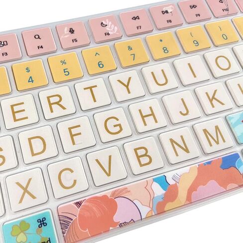 Keyboard Cover Skin for 2021 Apple iMac Magic Keyboard (Model: A2449) with Touch ID, Cute Printing Waterproof Silicone Keyboard Protector, Red Flower in Saudi Arabia