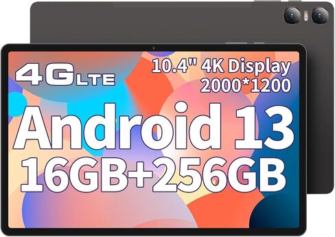 تابلت TECLAST Android 13 مقاس 10.4 بوصة، T40Air 16GB+256GB Tablet، 1TB توسيع، معالج ثماني النواة Android Tablet، 2000 * 1200 FHD، 2.4G/5G WiFi، 7200mAh، شاحن PD سريع، GPS، كاميرا مزدوجة 5MP+13 MP in Kuwait