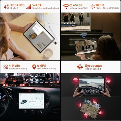 تابلت TECLAST Android 13 مقاس 10.4 بوصة، T40Air 16GB+256GB Tablet، 1TB توسيع، معالج ثماني النواة Android Tablet، 2000 * 1200 FHD، 2.4G/5G WiFi، 7200mAh، شاحن PD سريع، GPS، كاميرا مزدوجة 5MP+13 MP in Kuwait