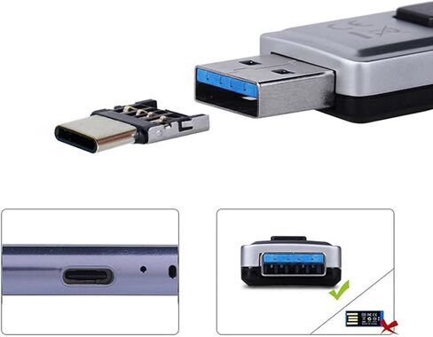 Cablecc 5Gbps USB 3.0 Type C USB-C إلى Micro SD SDXC TF محول قارئ البطاقات لأجهزة الكمبيوتر المحمول والهواتف اللوحية in Kuwait