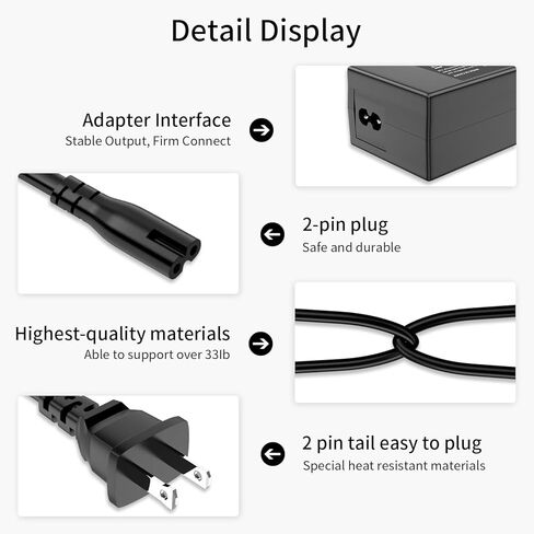 محول تيار متردد لشاشة HP 19 فولت 65 وات لـ HP Pavilion 22cwa 25vx 22bw 23bw 23cw 24ea 24es 25bw 25es 25xw 27bw 27xi 27er، شاشة HP 20 21.5 23 23.8 25 بوصة IPS LED بإضاءة خلفية كاملة الوضوح in Kuwait