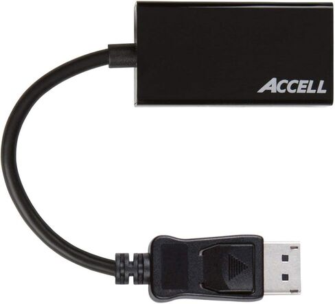Accell DP to HDMI Adapter - DisplayPort 1.2 to HDMI 2.0 Active Adapter - 4K UHD @60Hz, 3D Resolutions up to 1920x1080@120Hz, Black (B086B-011B) in Kuwait