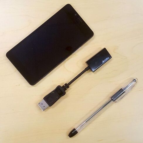 Accell DP to HDMI Adapter - DisplayPort 1.2 to HDMI 2.0 Active Adapter - 4K UHD @60Hz, 3D Resolutions up to 1920x1080@120Hz, Black (B086B-011B) in Kuwait