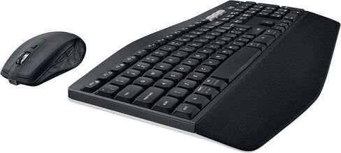مجموعة لوحة مفاتيح وماوس لاسلكية متوافقة مع أنظمة متعددة من لوجيتك MK875، تتبع عالي الدقة مع ما يصل إلى 4000 نقطة في البوصة، أسود - 920-008523 (متجدد) in Kuwait