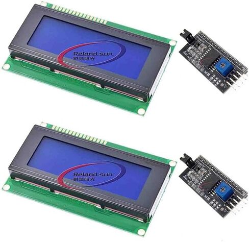 2 مجموعة LCD HD44780 2004 4x20 المسلسل LCD أسود حرف الأزرق الخلفية عرض مجلس IIC PCF8574T I2C محول محول in Saudi Arabia