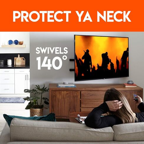 ECHOGEAR حامل جداري للتلفزيون حتى 82 بوصة - يعمل مع أي مسافات مسمار تصل إلى 24 بوصة - تمديد ناعم، دوران وإمالة - قالب جدار لسهولة التركيب - المستوى والمركز بعد التركيب in Kuwait