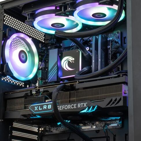 كمبيوتر ألعاب Cobratype Python - Intel Core i7-13700F، RTX 4060، مبرد سائل، ذاكرة وصول عشوائي DDR5 سعة 32 جيجابايت، 2 تيرابايت NVMe، Windows 11 Home - سطح مكتب للألعاب in Saudi Arabia