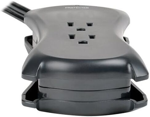 Tripp Lite 3 Outlet Portable Surge Protector Power Strip, 18in Cord, 2 USB, & $25,000 INSURANCE (TRAVELER3USB) Black in Kuwait