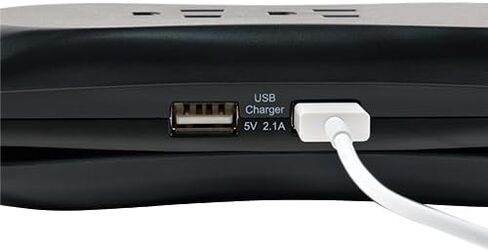 Tripp Lite 3 Outlet Portable Surge Protector Power Strip, 18in Cord, 2 USB, & $25,000 INSURANCE (TRAVELER3USB) Black in Kuwait