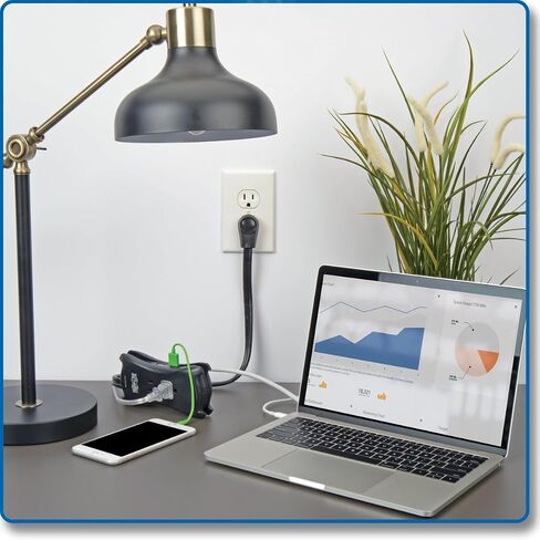 Tripp Lite 3 Outlet Portable Surge Protector Power Strip, 18in Cord, 2 USB, & $25,000 INSURANCE (TRAVELER3USB) Black in Kuwait